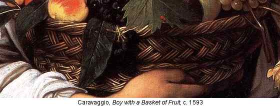 Caravaggio, Boy with a Basket of Fruit, c. 1593
