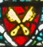 arms of Holy See in stained glass
