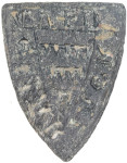 medieval shield shaped seal
              matrix, c.1250-1400