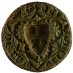 copper alloy medieval seal
              matrix, 13th-15th century